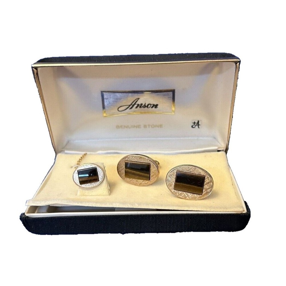 Anson vintage tie clips and cuffs